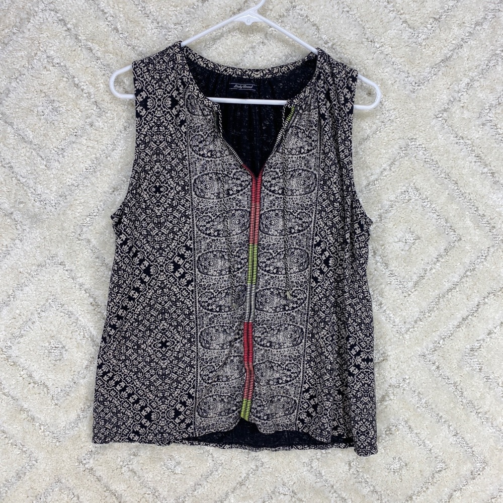 bke v neck sleeveless top womes size large black